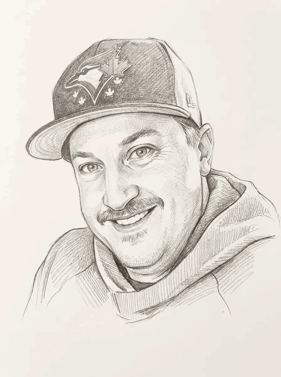 Sketch portrait of Brandon Blakey